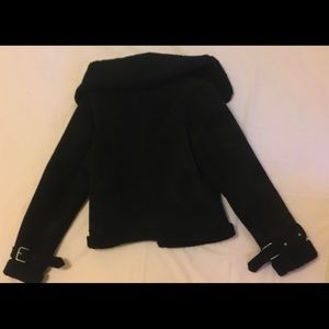 Black jacket brand new Abercrombie. Suede & teddy